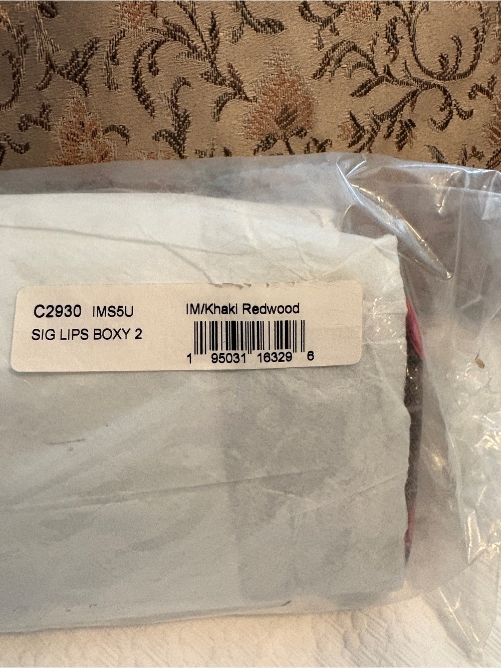 Coach Signature Khaki/Redwood Lips Boxy 20 case/wristlet - Picture 9 of 10